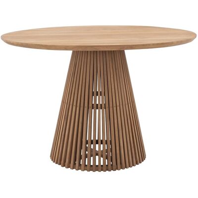 Vente-unique Table à manger de jardin en teck D.120 cm - Naturel clair - TRIANI de MYLIA Vente-unique Table à manger de jardin en teck D.120 cm - Naturel clair - TRIANI de MYLIA