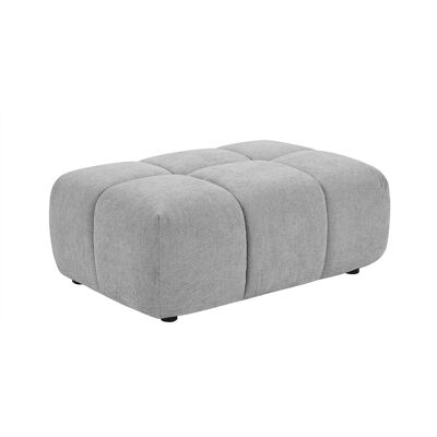 Vente-unique Pouf en tissu texturé gris clair APOLIU Vente-unique Pouf en tissu texturé gris clair APOLIU
