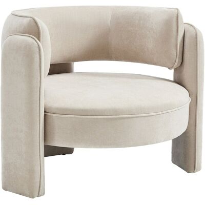 Vente-unique Fauteuil en tissu beige ZORIMO Vente-unique Fauteuil en tissu beige ZORIMO