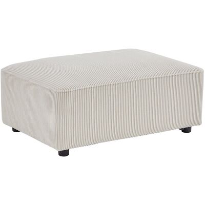 Vente-unique Pouf en velours côtelé beige MECODI Vente-unique Pouf en velours côtelé beige MECODI