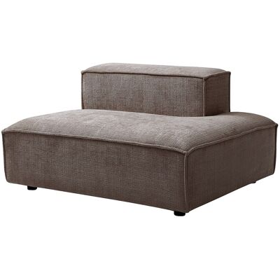 Vente-unique Méridienne droite en tissu chenille taupe RUZOLO Vente-unique Méridienne droite en tissu chenille taupe RUZOLO