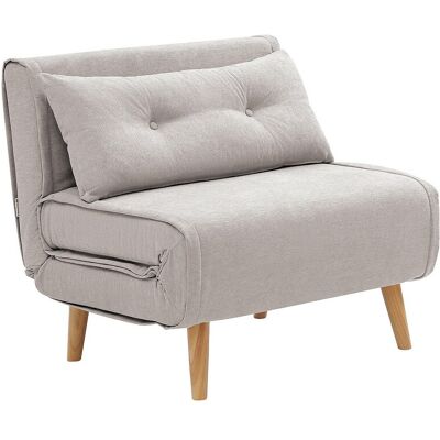 Vente-unique Fauteuil convertible en tissu beige VALERIO Vente-unique Fauteuil convertible en tissu beige VALERIO