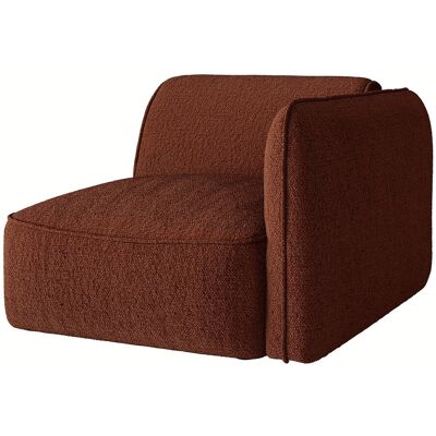 Vente-unique Fauteuil d'angle droit en tissu chenille terracotta CAMILIO de Maison Céphy Vente-unique Fauteuil d'angle droit en tissu chenille terracotta CAMILIO de Maison Céphy