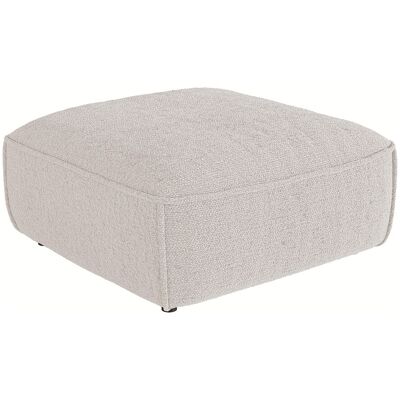 Vente-unique Pouf en tissu chenille beige CAMILIO de Maison Céphy Vente-unique Pouf en tissu chenille beige CAMILIO de Maison Céphy