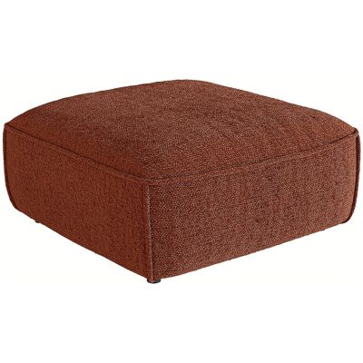Vente-unique Pouf en tissu chenille terracotta CAMILIO de Maison Céphy Vente-unique Pouf en tissu chenille terracotta CAMILIO de Maison Céphy