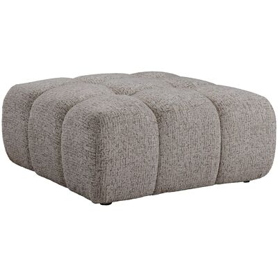 Vente-unique Pouf en tissu chiné taupe FACIVIL Vente-unique Pouf en tissu chiné taupe FACIVIL