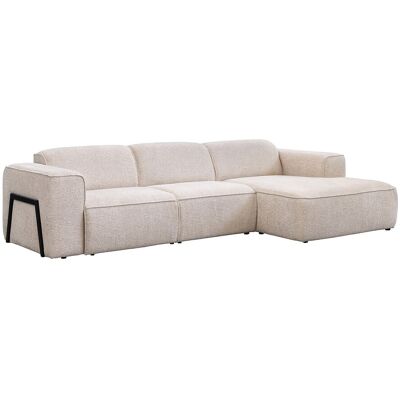 Vente-unique Canapé d'angle droit en tissu chiné beige TEJAMI Vente-unique Canapé d'angle droit en tissu chiné beige TEJAMI