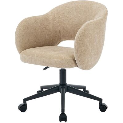 Vente-unique Chaise de bureau - Tissu texturé - Beige - ACACILIO Vente-unique Chaise de bureau - Tissu texturé - Beige - ACACILIO