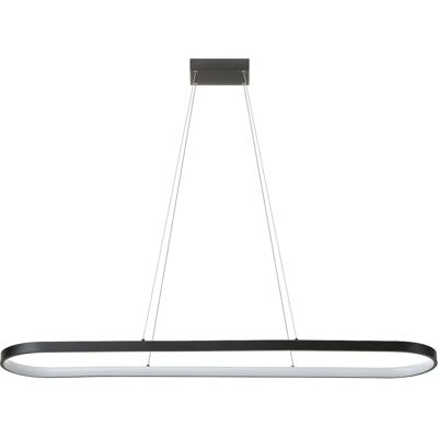 Vente-unique Suspension design LED - L.130 x H.106 cm - Noir - ODADIA Vente-unique Suspension design LED - L.130 x H.106 cm - Noir - ODADIA