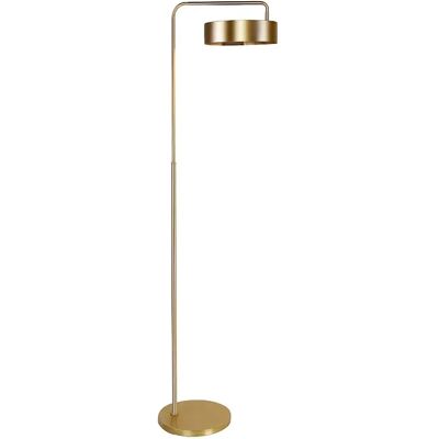 Vente-unique Lampadaire art déco en métal - L. 35 x H. 150 cm - Doré effet laiton - OTILIE Vente-unique Lampadaire art déco en métal - L. 35 x H. 150 cm - Doré effet laiton - OTILIE