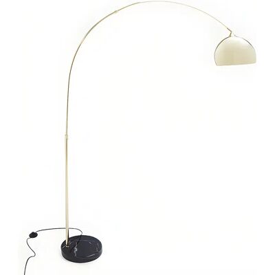 Vente-unique Grand lampadaire arc - Métal et marbre - H. 180 cm - Doré - OMBRAGE Vente-unique Grand lampadaire arc - Métal et marbre - H. 180 cm - Doré - OMBRAGE