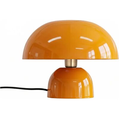 Vente-unique Lampe à poser champignon en métal - D. 31 x H.25 cm - Jaune brillant - SIDNEY Vente-unique Lampe à poser champignon en métal - D. 31 x H.25 cm - Jaune brillant - SIDNEY