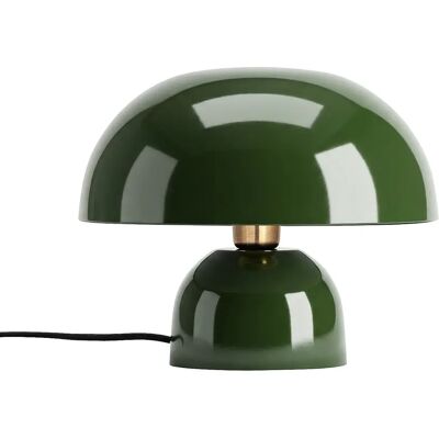 Vente-unique Lampe à poser champignon en métal - D. 31 x H.25 cm - Kaki brillant - SIDNEY Vente-unique Lampe à poser champignon en métal - D. 31 x H.25 cm - Kaki brillant - SIDNEY