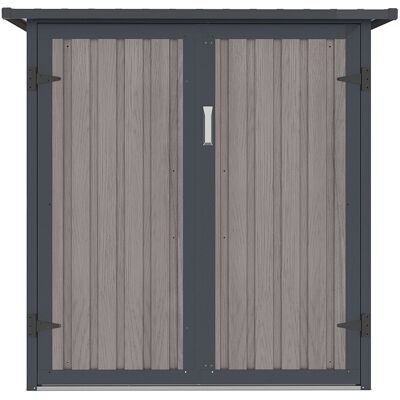 Vente-unique Abri à vélo métal en acier galvanisé effet bois 2,8 m² pour 2 vélos - NIKI Vente-unique Abri à vélo métal en acier galvanisé effet bois 2,8 m² pour 2 vélos - NIKI