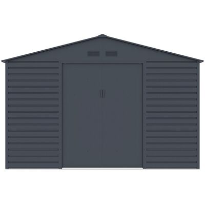Vente-unique Abri de jardin métal en acier galvanisé - Anthracite - 13,12 m² - ADELMO Vente-unique Abri de jardin métal en acier galvanisé - Anthracite - 13,12 m² - ADELMO
