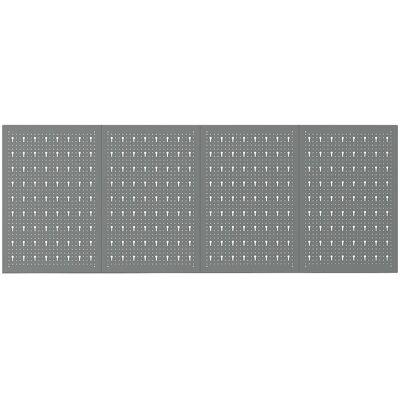 Vente-unique Panneau perforé en acier - L160 x H60 cm - Gris - BRICANO Vente-unique Panneau perforé en acier - L160 x H60 cm - Gris - BRICANO