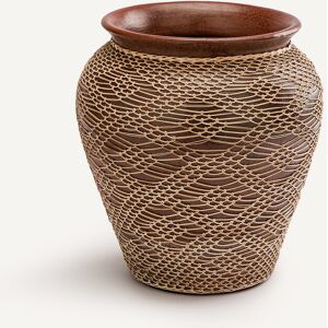 Vase Mavazi en terre cuite - 38cm, Rotin, fait main Vase Mavazi en terre cuite - 38cm, Rotin, fait main