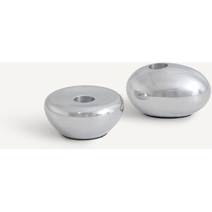 AM.PM Lot de 2 bougeoirs galet chromé, AUDRY AM.PM Lot de 2 bougeoirs galet chromé, AUDRY