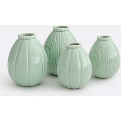 LA REDOUTE INTERIEURS Lot de 4 vases en porcelaine, AQUORA LA REDOUTE INTERIEURS Lot de 4 vases en porcelaine, AQUORA