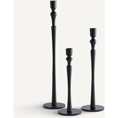 AM.PM Lot de 3 bougeoirs métal fonte d'aluminium, Elans AM.PM Lot de 3 bougeoirs métal fonte d'aluminium, Elans