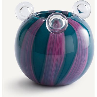 AM.PM Vase en verre soufflé à 3 bulles, H18 cm, Celis AM.PM Vase en verre soufflé à 3 bulles, H18 cm, Celis