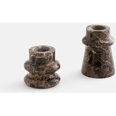 LA REDOUTE INTERIEURS Lot de 2 bougeoirs en marbre, MARBRA LA REDOUTE INTERIEURS Lot de 2 bougeoirs en marbre, MARBRA