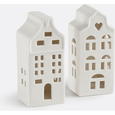 LA REDOUTE INTERIEURS Lot de 2 maisons en porcelaine, Caspar LA REDOUTE INTERIEURS Lot de 2 maisons en porcelaine, Caspar