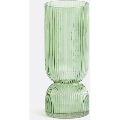La Redoute Interieurs Valira Vase en verre strié vert - Vase La Redoute Interieurs Valira Vase en verre strié vert - Vase