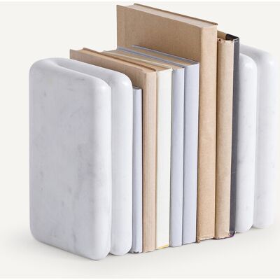 AM.PM Lot de 2 serre-livres en marbre blanc, Scafi AM.PM Lot de 2 serre-livres en marbre blanc, Scafi