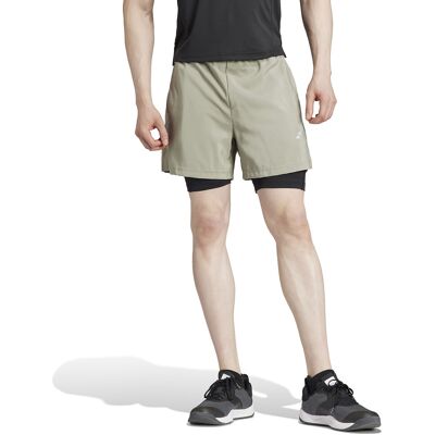 adidas Gym 2-en-1 Shorts - Vert - Short adidas Gym 2-en-1 Shorts - Vert - Short