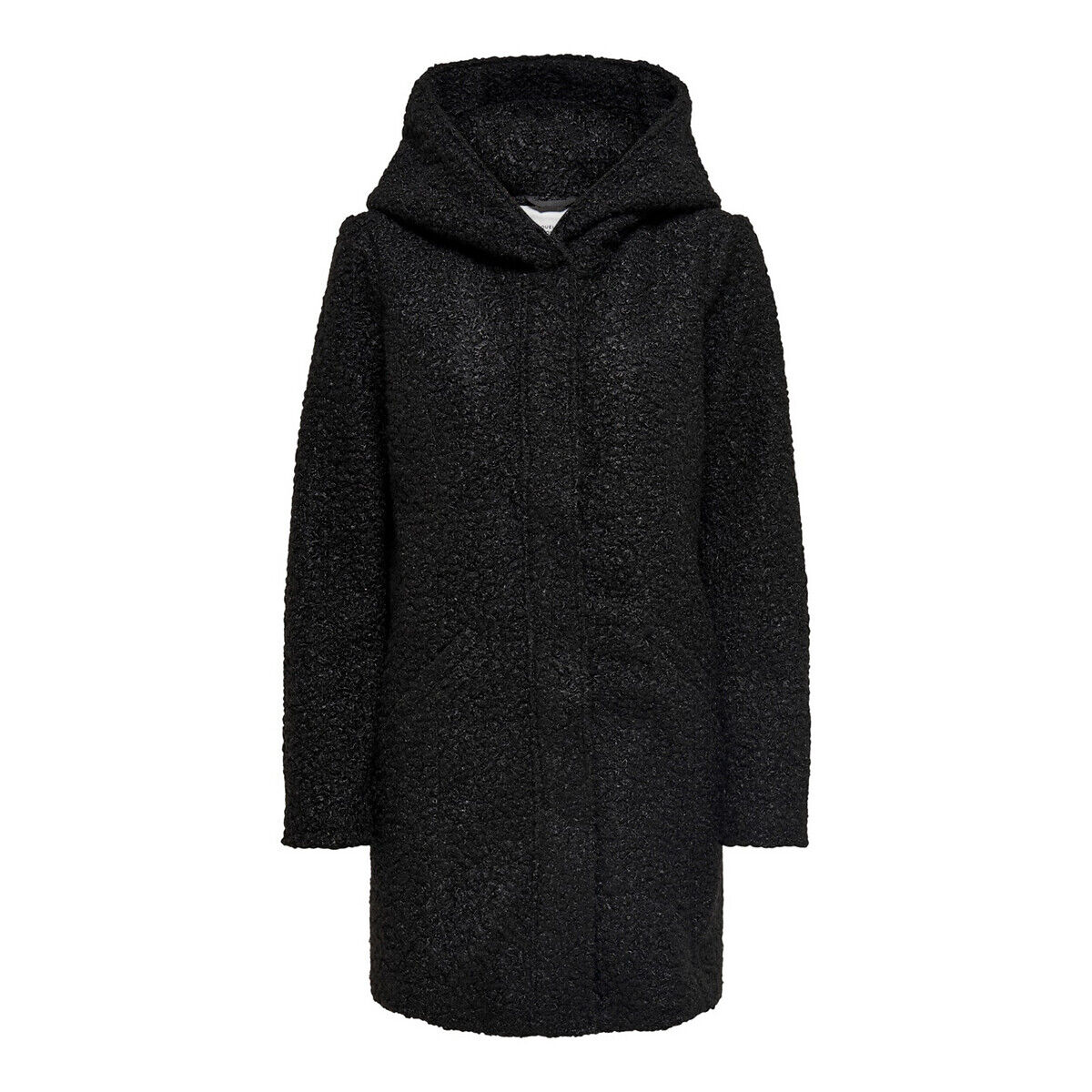 JDY Manteau mi-long à capuche, zippé