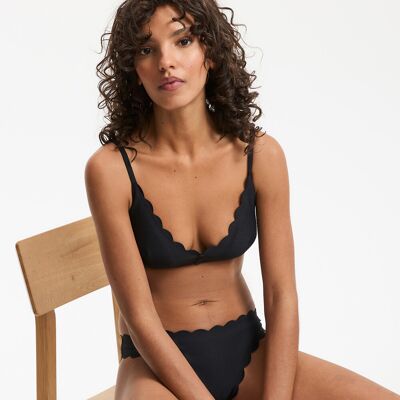 ANNE WEYBURN Haut de maillot de bain triangle, maille piquée ANNE WEYBURN Haut de maillot de bain triangle, maille piquée