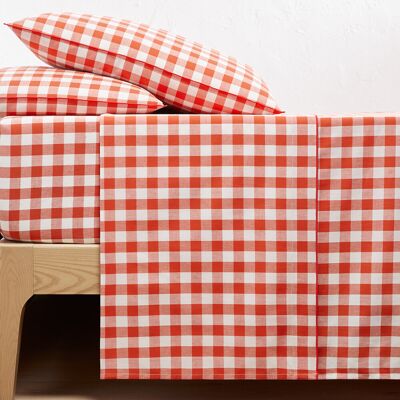 La Redoute Interiors Drap housse coton Veldi Orange - Linge de lit La Redoute Interiors Drap housse coton Veldi Orange - Linge de lit