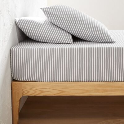 LA REDOUTE INTERIEURS Drap housse coton/modal - Gris - Jersey de haute qualité LA REDOUTE INTERIEURS Drap housse coton/modal - Gris - Jersey de haute qualité