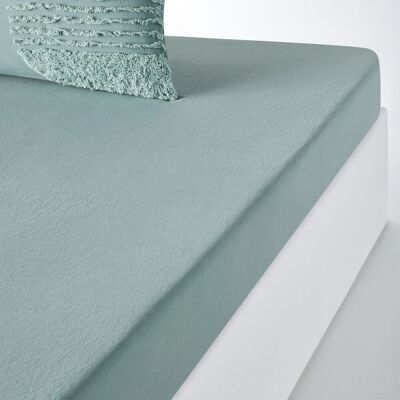 La Redoute Interieurs Drap housse en coton - Vert - Drap de lit La Redoute Interieurs Drap housse en coton - Vert - Drap de lit