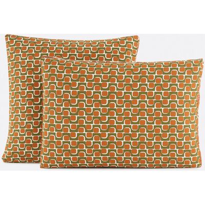 LA REDOUTE INTERIEURS Taie d'oreiller en coton lavé, imprimé motif rétro, JULIETTE LA REDOUTE INTERIEURS Taie d'oreiller en coton lavé, imprimé motif rétro, JULIETTE