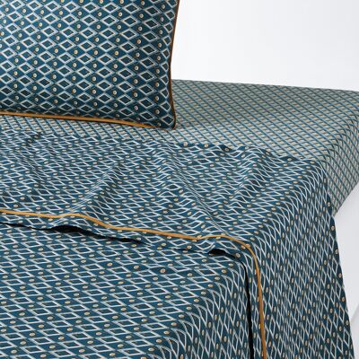 LA REDOUTE INTERIEURS Pallazzo Drap Plat - Coton, Grands Motifs, Bleu - Drap LA REDOUTE INTERIEURS Pallazzo Drap Plat - Coton, Grands Motifs, Bleu - Drap