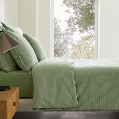 AM.PM Housse de couette en percale de coton lavé, carreaux, 120 fils/cm², SABBAL AM.PM Housse de couette en percale de coton lavé, carreaux, 120 fils/cm², SABBAL