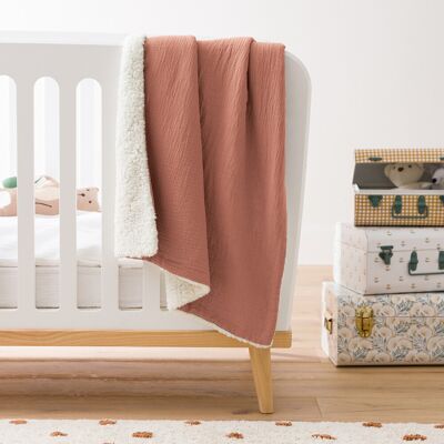 LA REDOUTE INTERIEURS Couverture bébé marron - Couverture pour bébé LA REDOUTE INTERIEURS Couverture bébé marron - Couverture pour bébé