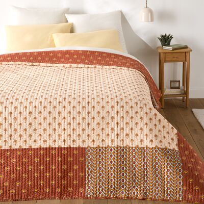 LA REDOUTE INTERIEURS Couvre-lit kantha patchwork imprimé, coton lavé, NIZAR LA REDOUTE INTERIEURS Couvre-lit kantha patchwork imprimé, coton lavé, NIZAR