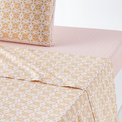 LA REDOUTE INTERIEURS Gardenia Drap plat - Motif floral et géométrique LA REDOUTE INTERIEURS Gardenia Drap plat - Motif floral et géométrique