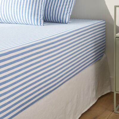 La Redoute Interieurs Drap-housse en coton - Bleu La Redoute Interieurs Drap-housse en coton - Bleu