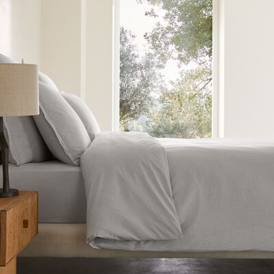 AM.PM Housse de couette en percale de coton lavé, rayée, 120 fils, SABBAL AM.PM Housse de couette en percale de coton lavé, rayée, 120 fils, SABBAL