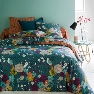 LA REDOUTE INTERIEURS Housse de duvet coton Miss China - Lit 90-180cm LA REDOUTE INTERIEURS Housse de duvet coton Miss China - Lit 90-180cm