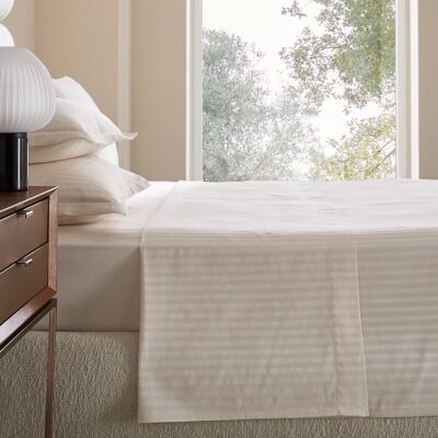 AM.PM Drap plat en satin de coton 200 fils/cm², rayé, GALOR AM.PM Drap plat en satin de coton 200 fils/cm², rayé, GALOR