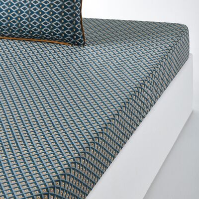 LA REDOUTE INTERIEURS Drap-housse en coton - Pallazzo - Bleu - Type de produit LA REDOUTE INTERIEURS Drap-housse en coton - Pallazzo - Bleu - Type de produit