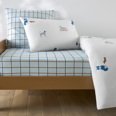 LA REDOUTE INTERIEURS Drap-housse enfant, en coton lavé, bonnet 25 cm, imprimé chiens TEAM CHIENS LA REDOUTE INTERIEURS Drap-housse enfant, en coton lavé, bonnet 25 cm, imprimé chiens TEAM CHIENS
