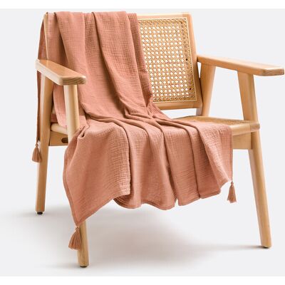 LA REDOUTE INTERIEURS Kumla Plaid en gaze de coton - Chambre & Salon LA REDOUTE INTERIEURS Kumla Plaid en gaze de coton - Chambre & Salon