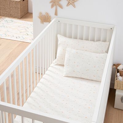 La Redoute Interieurs Drap en mousseline de coton pour bébé - Imprimé canards La Redoute Interieurs Drap en mousseline de coton pour bébé - Imprimé canards