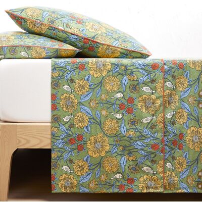 La Redoute Johanna Satin de coton - Motif floral et passepoil contrastant La Redoute Johanna Satin de coton - Motif floral et passepoil contrastant